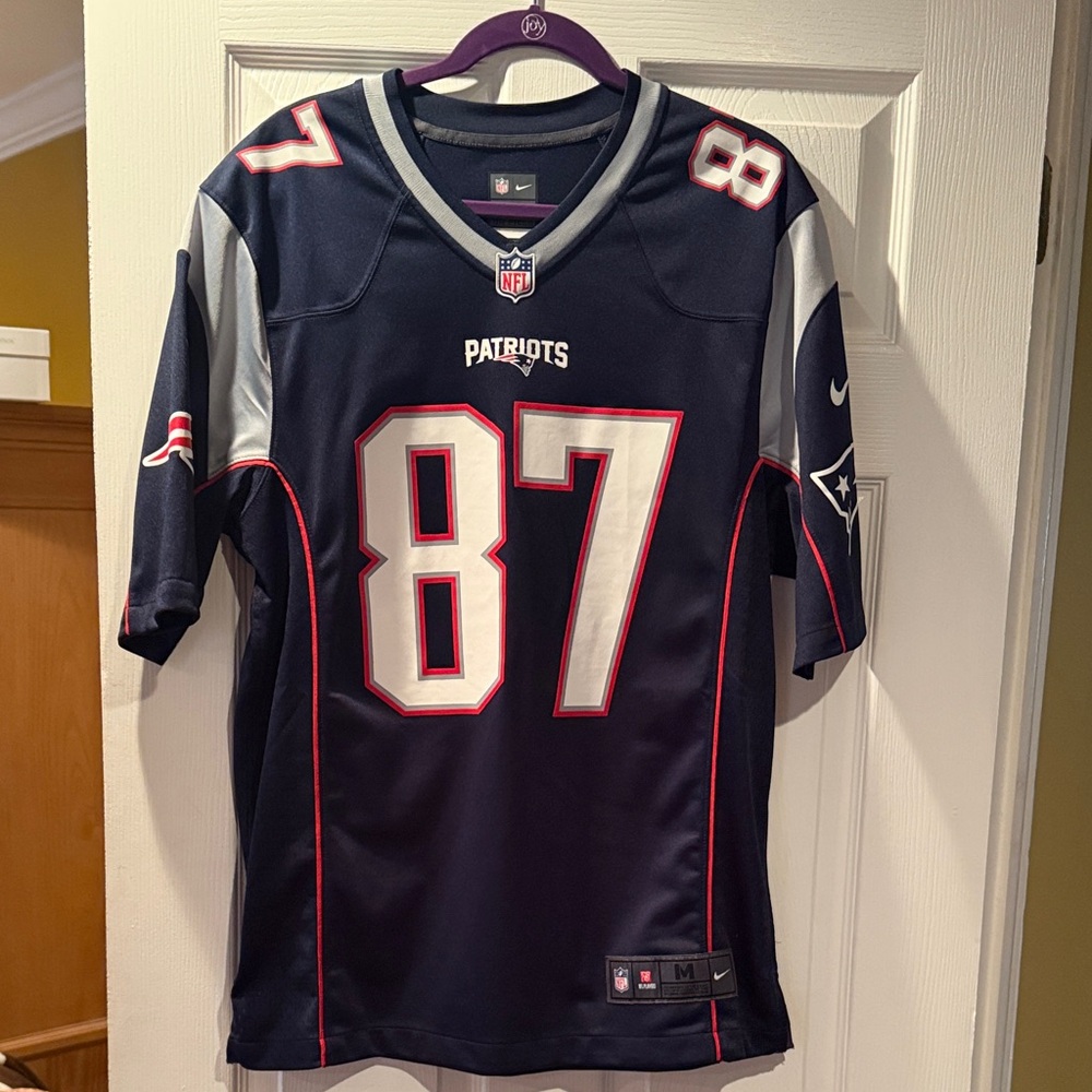 NFL Navy Jersey with Red Accents